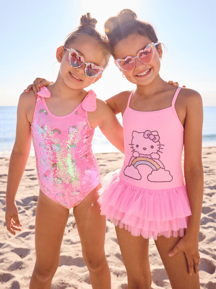 Lola + The Boys Swimwear Hello Kitty® Rainbow Fun Tutu Swimsuit