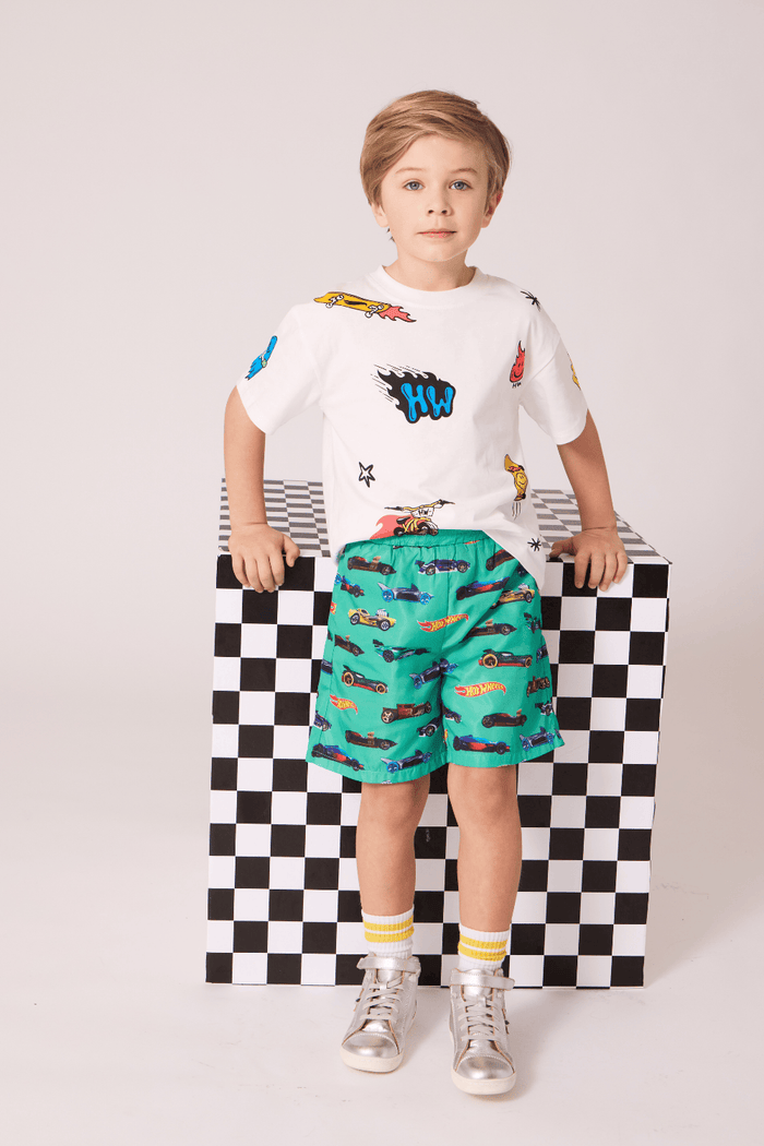 Lola + The Boys Swimwear 2 Hot Wheels™ Racer Swim Shorts