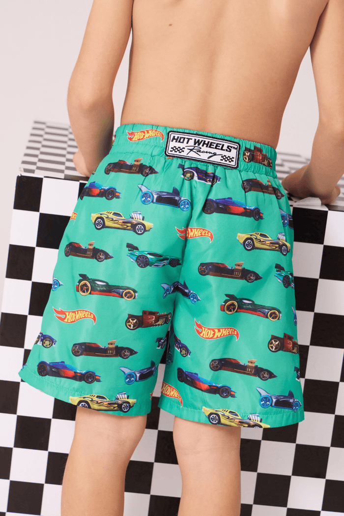 Lola + The Boys Swimwear Hot Wheels™ Racer Swim Shorts