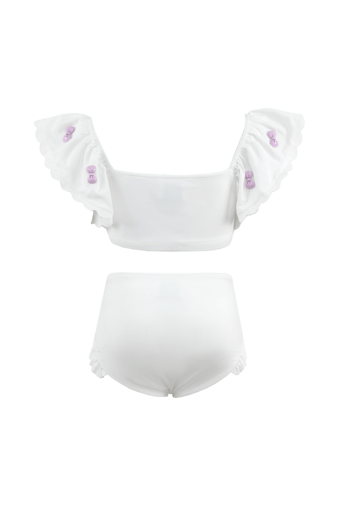 Lola + The Boys Swimwear Lavender Bow Charm Bikini