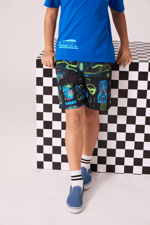 Lola + The Boys Swimwear 2 Motorsport Swim Shorts
