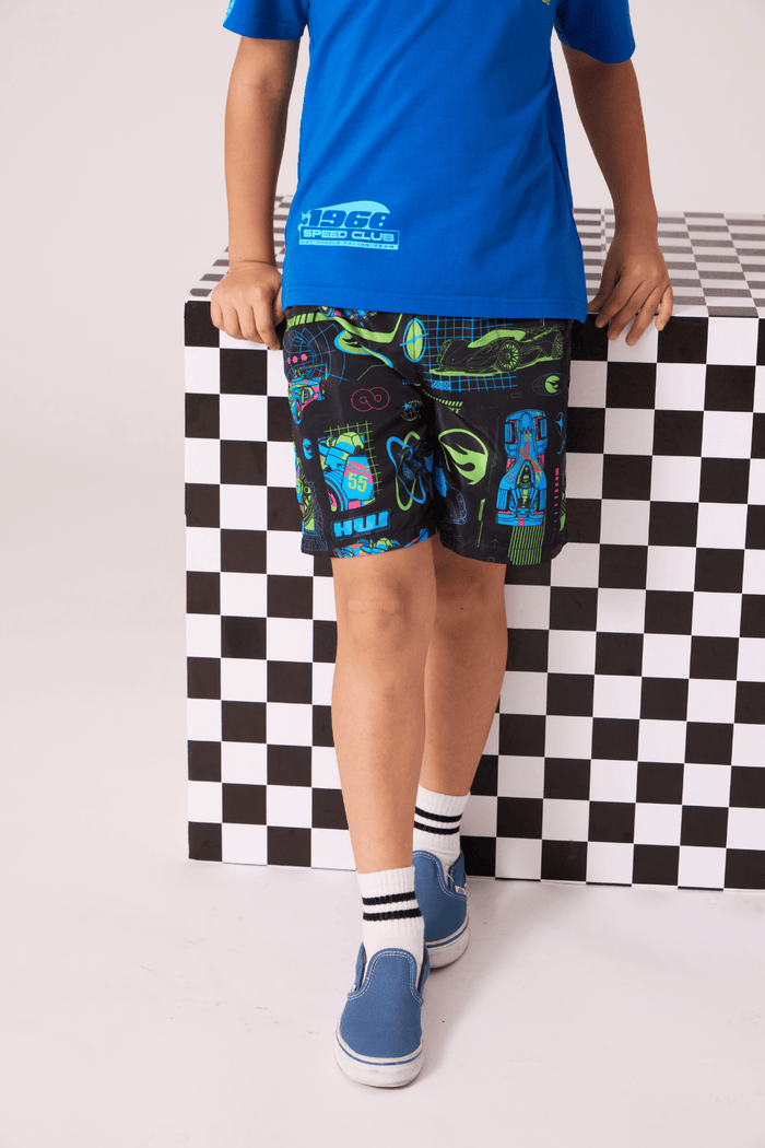 Lola + The Boys Swimwear 2 Motorsport Swim Shorts
