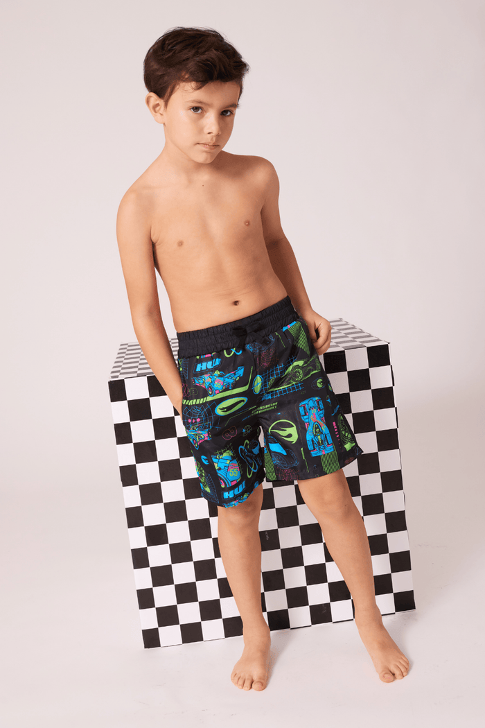 Lola + The Boys Swimwear Motorsport Swim Shorts