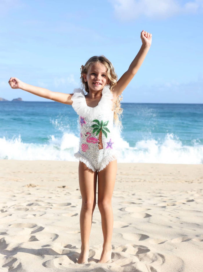 Lola + The Boys Swimwear Shimmer Splash Swimsuit