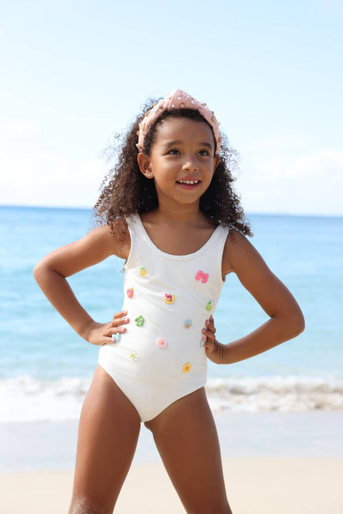 Lola + The Boys Swimwear 2 / White Sweet Charm Swimsuit