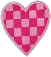 Pink Checkered Heart