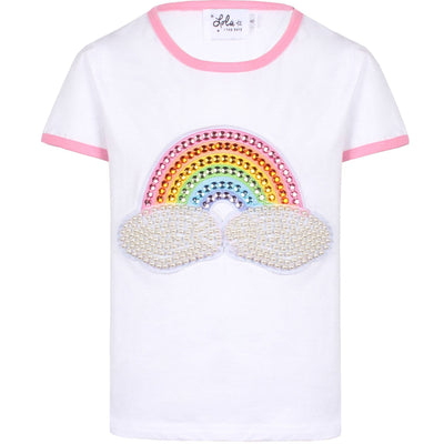 Lola + The Boys Tees Rainbow Pearl Patch T shirt