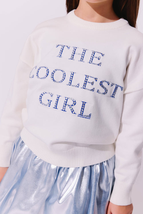 Lola + The Boys The Coolest Girl Sparkle Sweatshirt