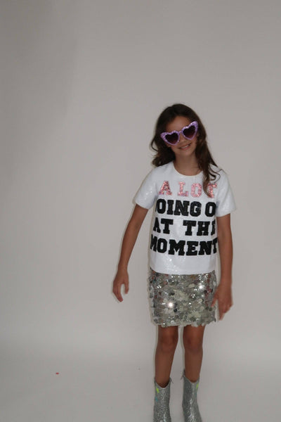 Lola + The Boys Tops A Lot Going On Sequin T-shirt