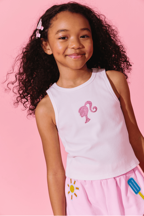 Lola + The Boys Tops Barbie™ Icon Crystal Tank