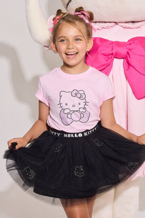 Lola + The Boys Tops Blinged Hello Kitty Baby Tee
