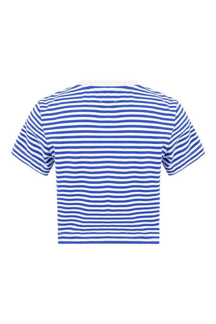 Lola + The Boys Tops Cherry Bow Stripe Tee