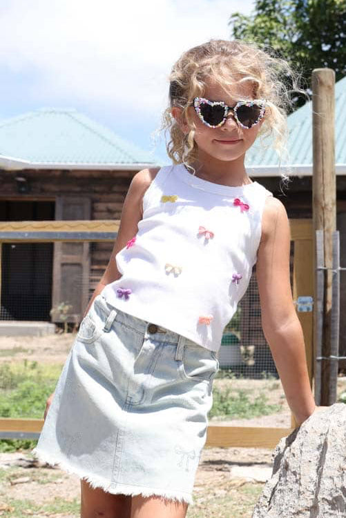 Lola + The Boys Tops Confetti Bows Tank