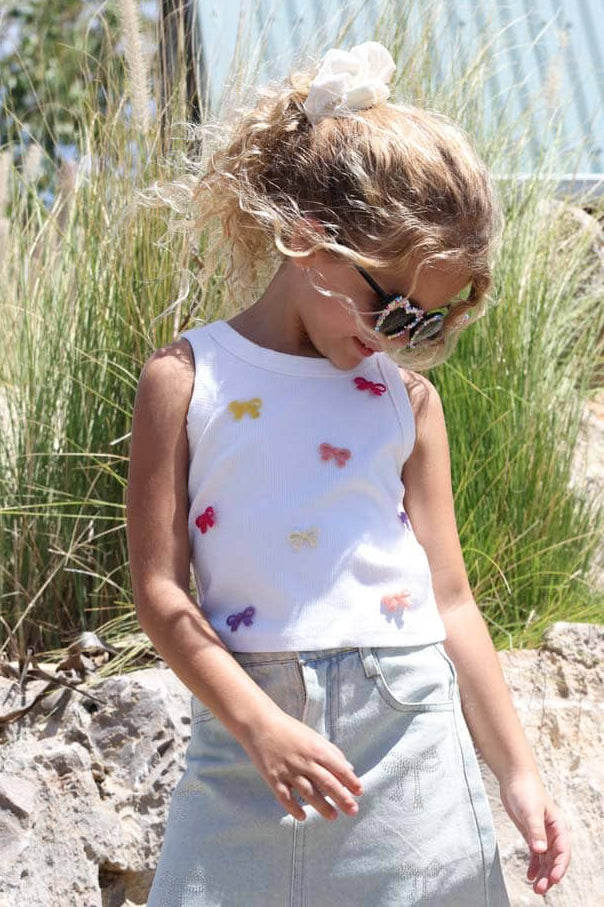 Lola + The Boys Tops Confetti Bows Tank