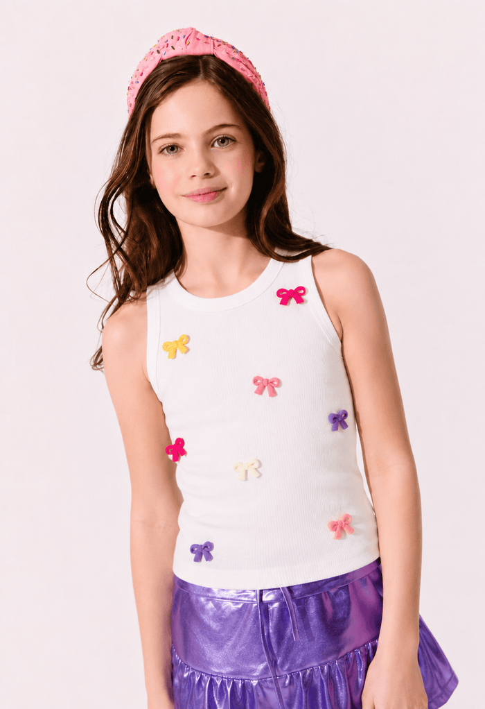 Lola + The Boys Tops Confetti Bows Tank
