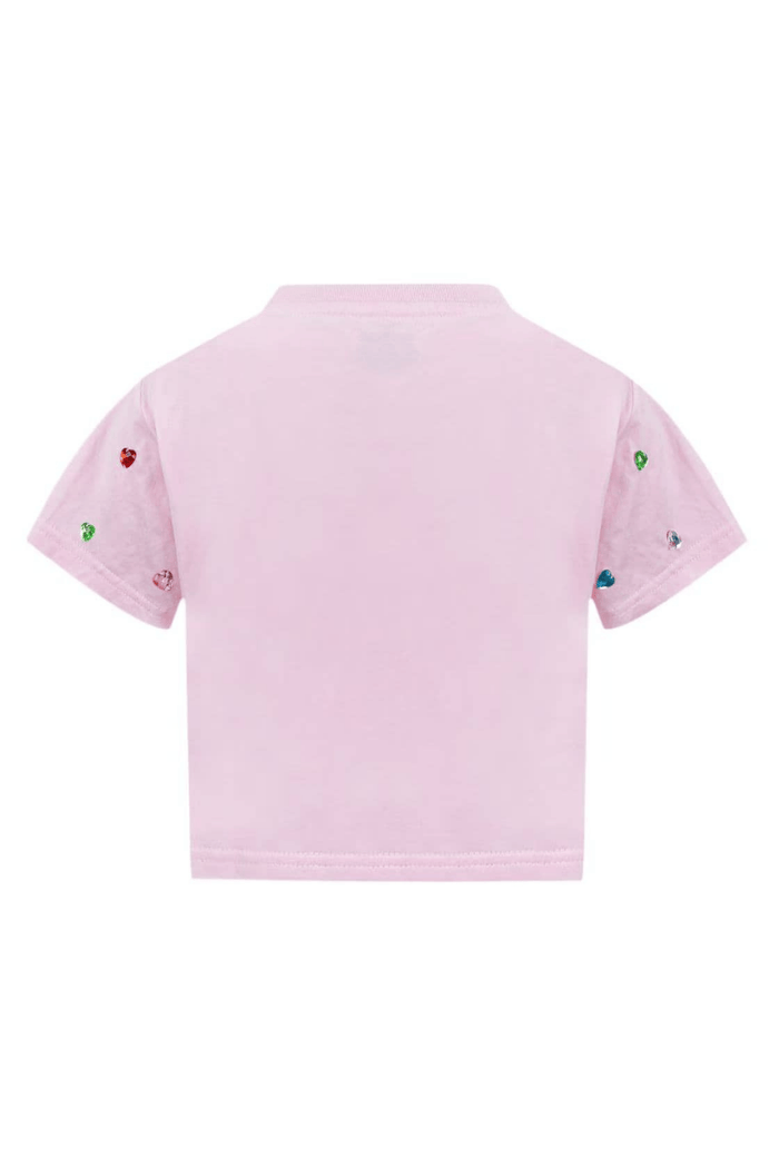 Lola + The Boys Tops Confetti Gem Crop T-shirt