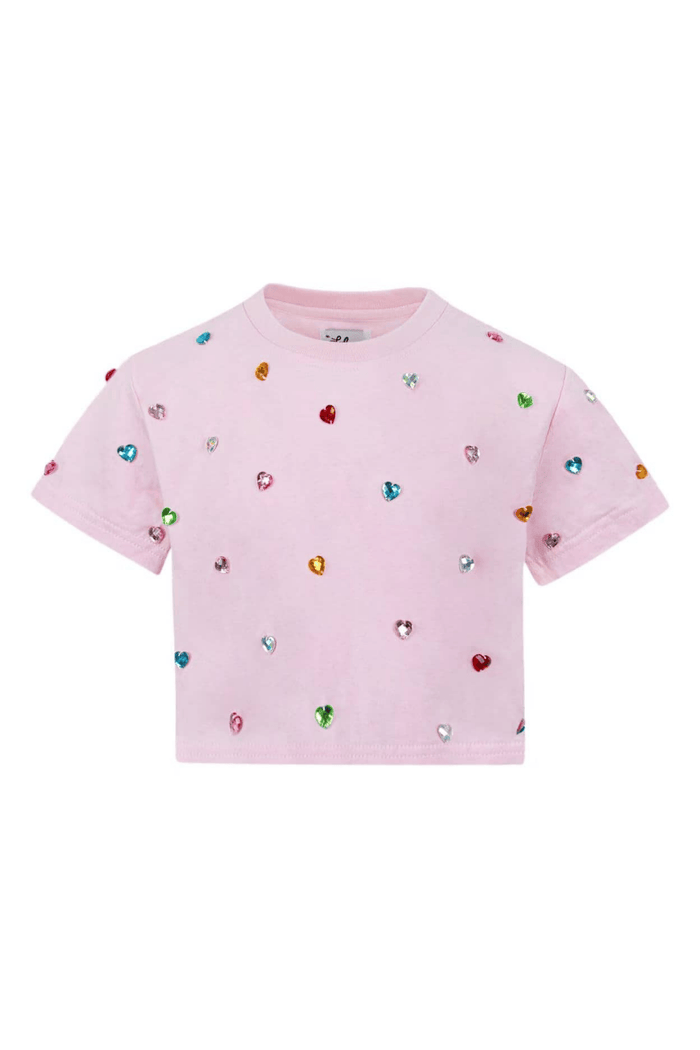 Lola + The Boys Tops Confetti Gem Crop T-shirt