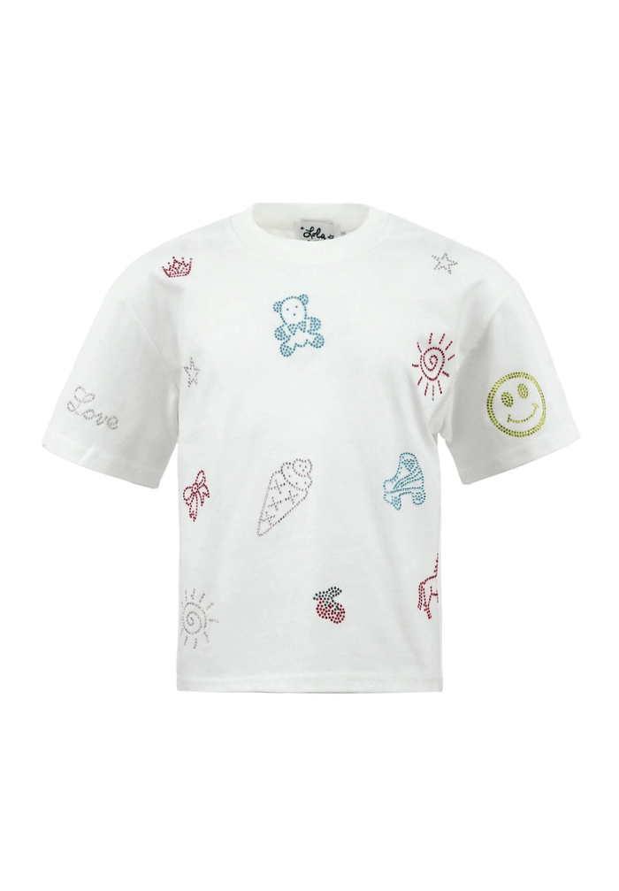 lola-new-arrival Tops Crystal Doodle T-shirt