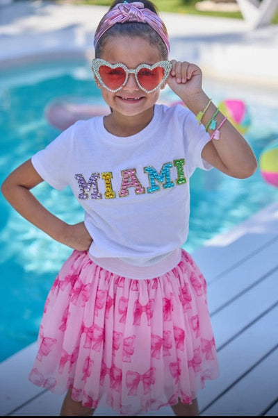 Lola + The Boys Tops Crystal Miami T-shirt