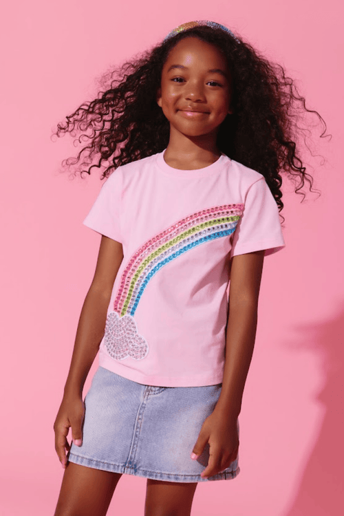 Lola + The Boys Tops 2 Crystal Rainbow Dreams T-shirt