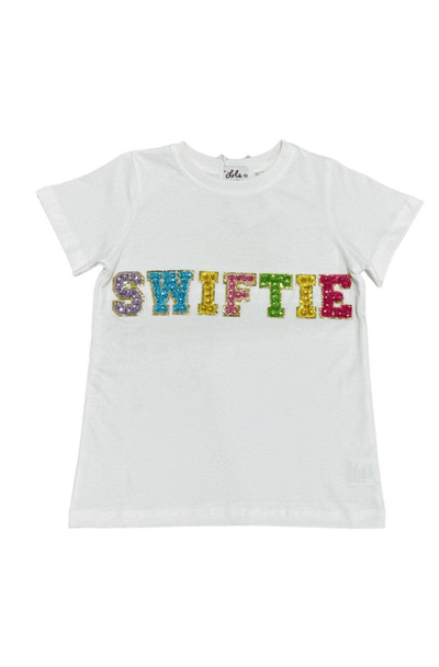 Lola + The Boys Tops Women's Crystal SWIFTIE T-shirt