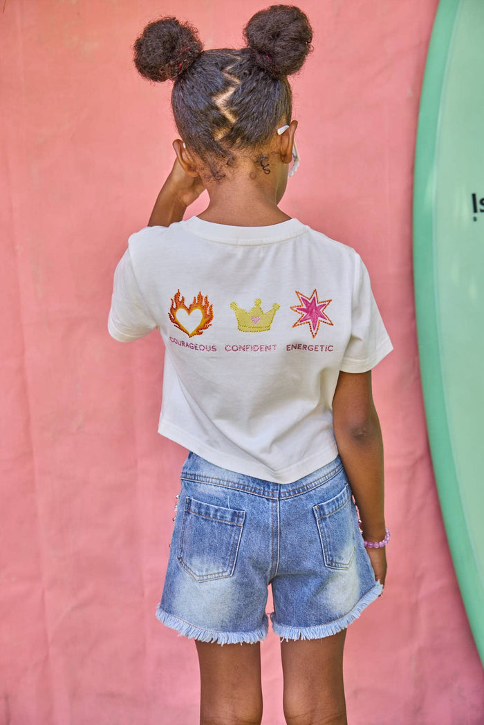 Lola + The Boys Tops Crystal Zodiac Baby Tee