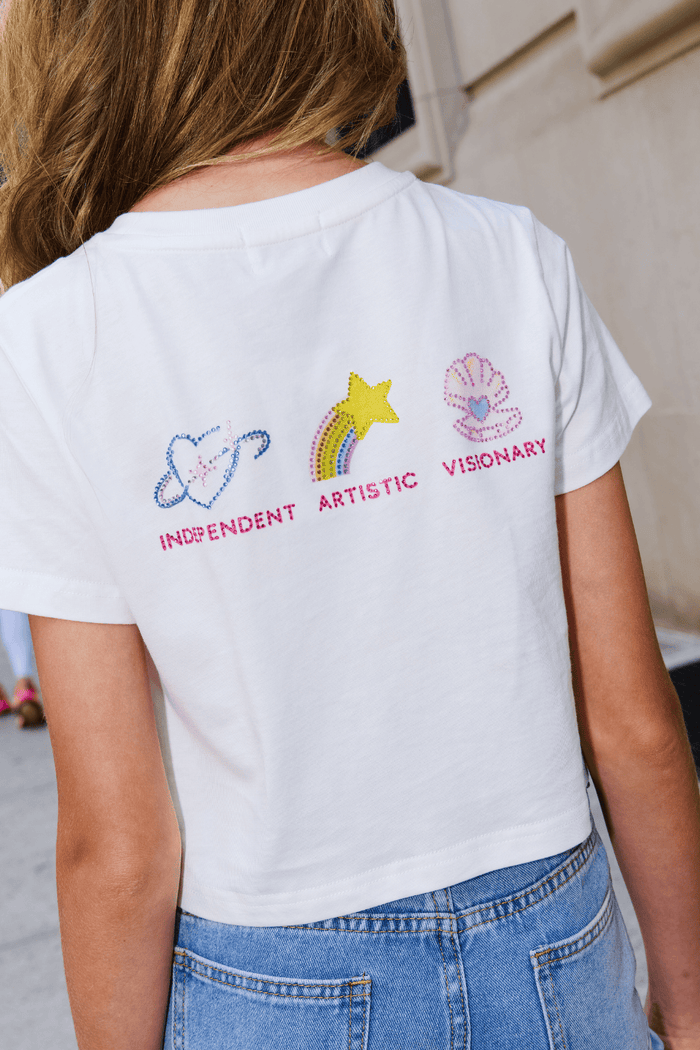 Lola + The Boys Tops Crystal Zodiac Baby Tee
