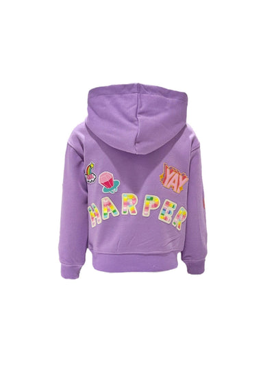 Lola + The Boys Tops Customizable Patch Hoodie