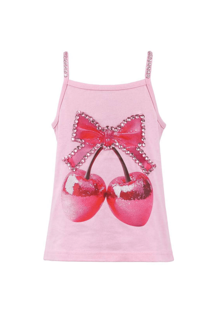 Lola + The Boys Tops Disco Cherry Tank Top
