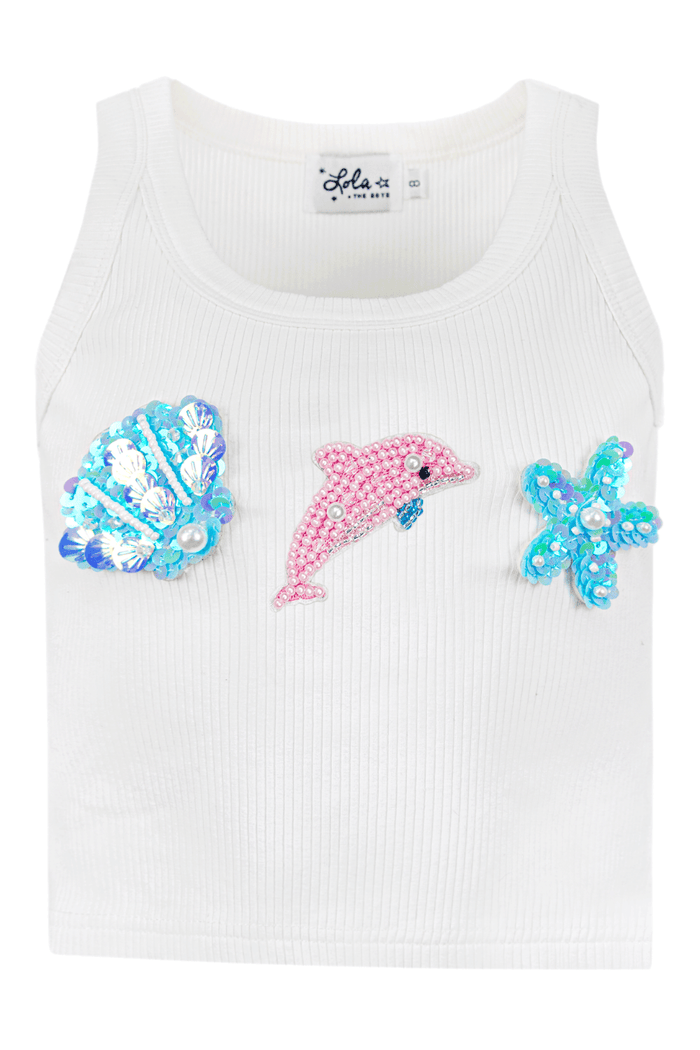 Lola + The Boys Tops Dolphin Dreams Tank