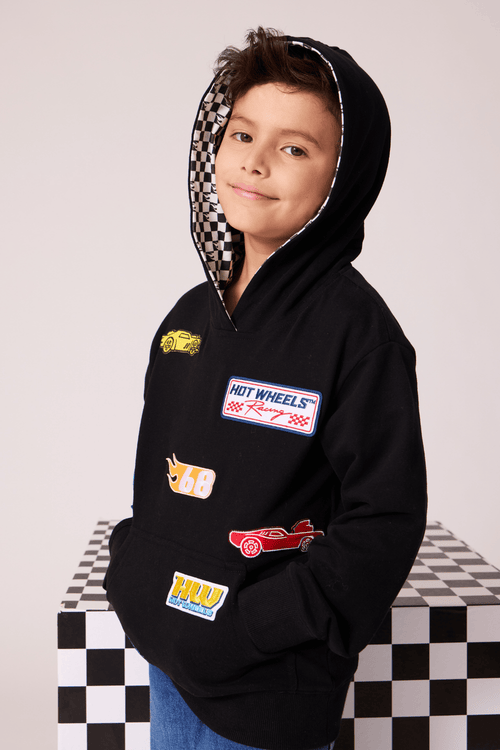 Lola + The Boys Tops 2 Hot Wheels™ Patch Hoodie
