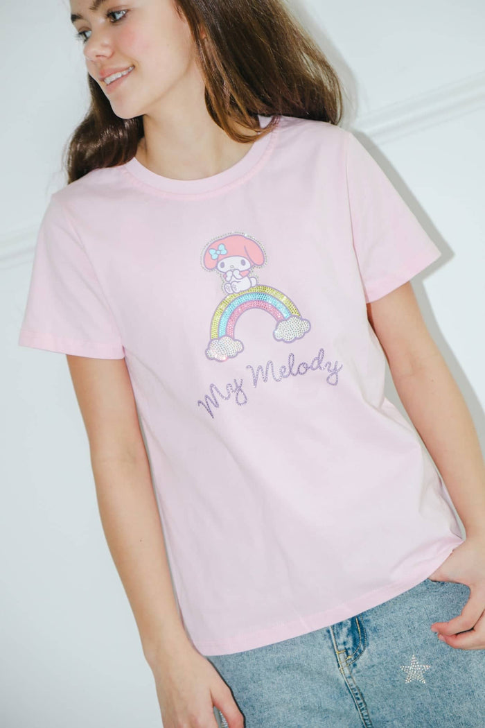 lola-hellokitty Tops My Melody™ Over the Rainbow Tee
