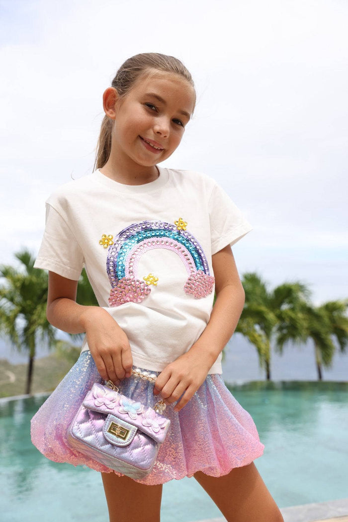 Lola + The Boys Tops Pastel Rainbow Gems T-shirt