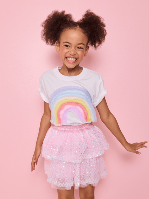 Lola + The Boys Tops 2 Pastel Rainbow T-shirt
