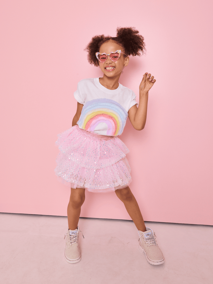 Lola + The Boys Tops Pastel Rainbow T-shirt