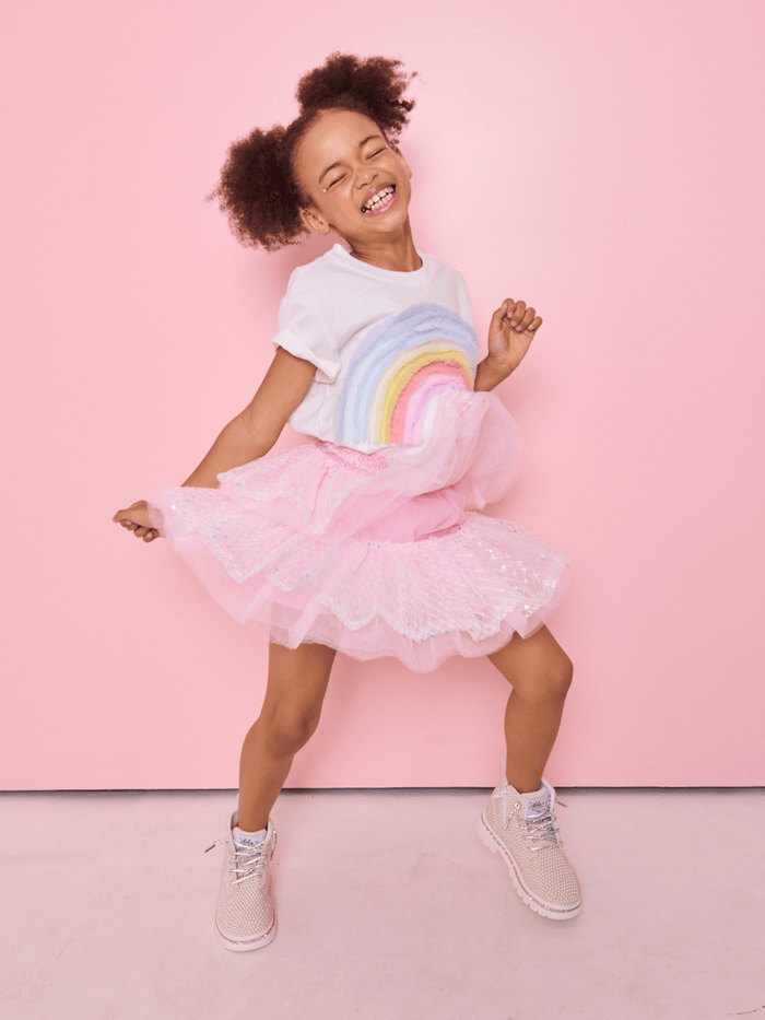 Lola + The Boys Tops Pastel Rainbow T-shirt