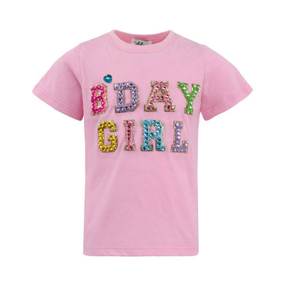 Lola + The Boys Tops 12/18 months Pink Birthday Girl Gem T-Shirt