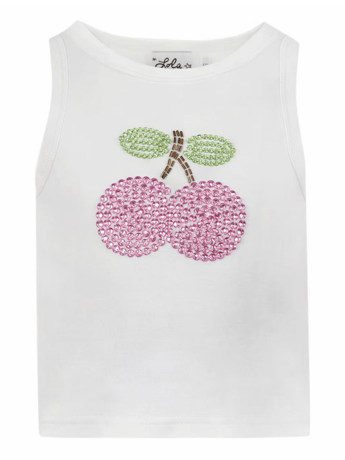Lola and The Boys Tops 2 Pink Gem Cherry Tank