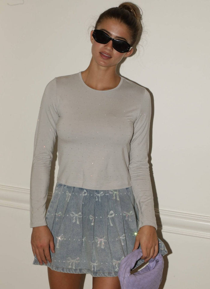 Lola + The Boys Tops Pretty Sparkle Long Sleeve