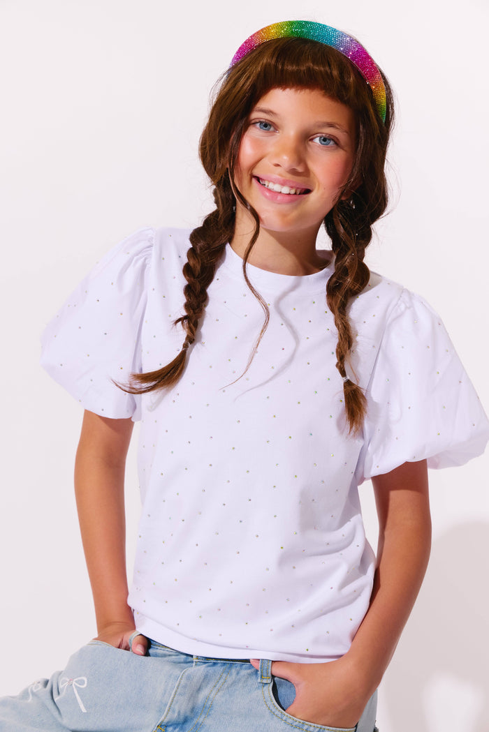 Lola + The Boys Tops Sparkle Princess Ruffle T-shirt