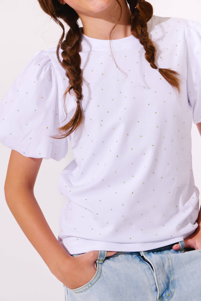 Lola + The Boys Tops Sparkle Princess Ruffle T-shirt