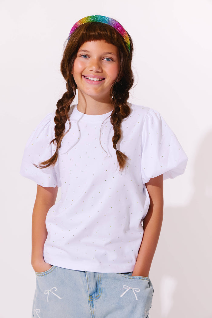 Lola + The Boys Tops Sparkle Princess Ruffle T-shirt