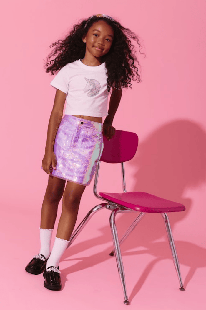 Lola + The Boys Tops Sparkle Unicorn T-shirt