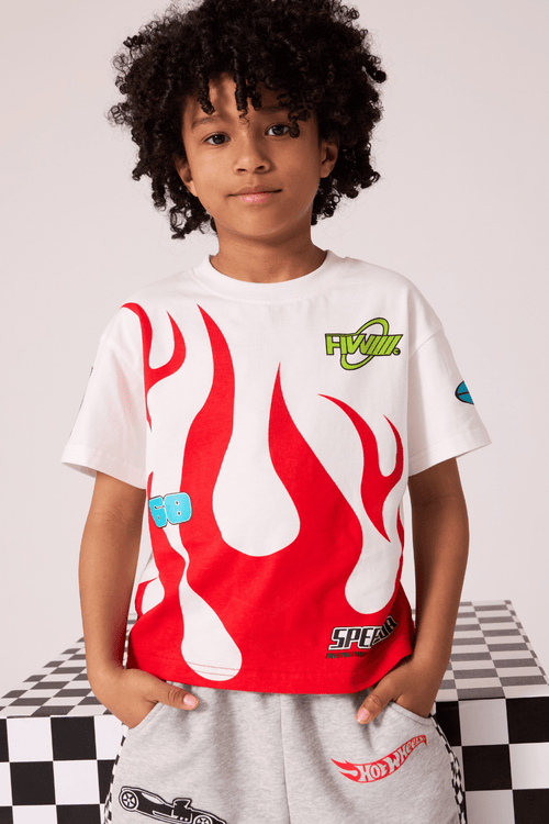 Lola + The Boys Tops 2 Speed Club Flame Tee