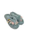 Lola + The Boys 4Y (35) Turquoise Bunny Flower Slippers