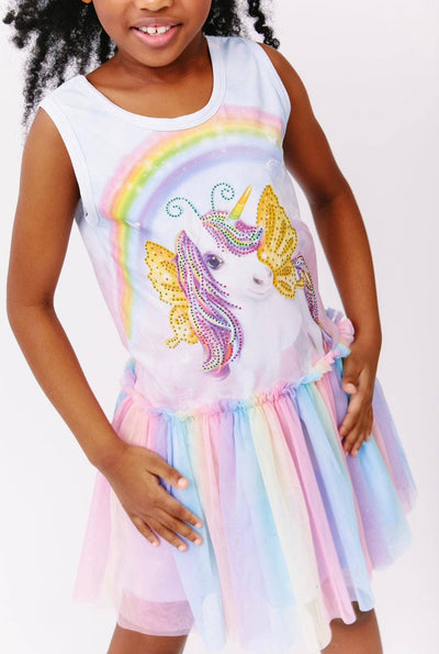 Lola + The Boys Unicorn Dreamland Crystal Dress