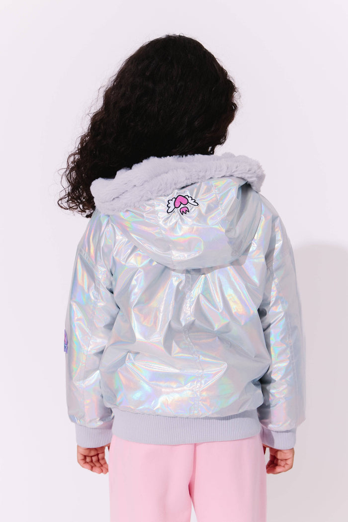 Lola + The Boys Unicorn Magic Hologram Puffer