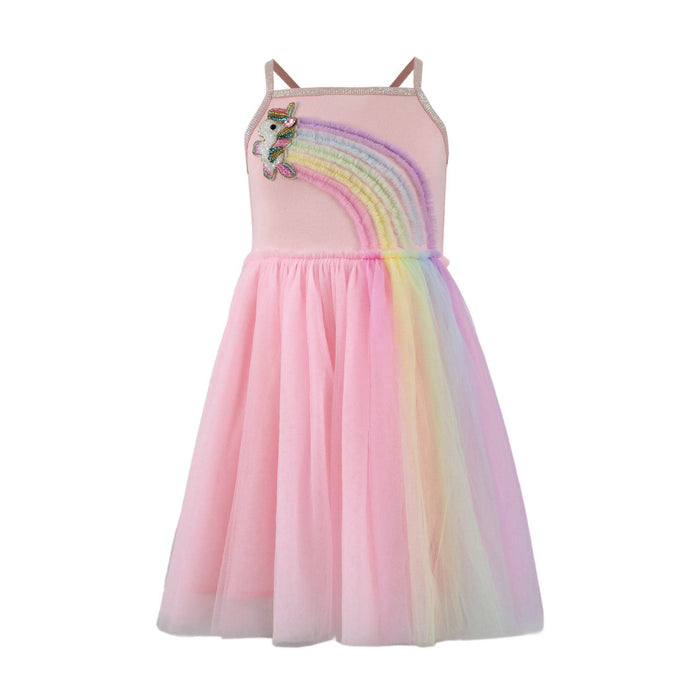 Lola + The Boys 2 Unicorn Rainbow Tulle Dress