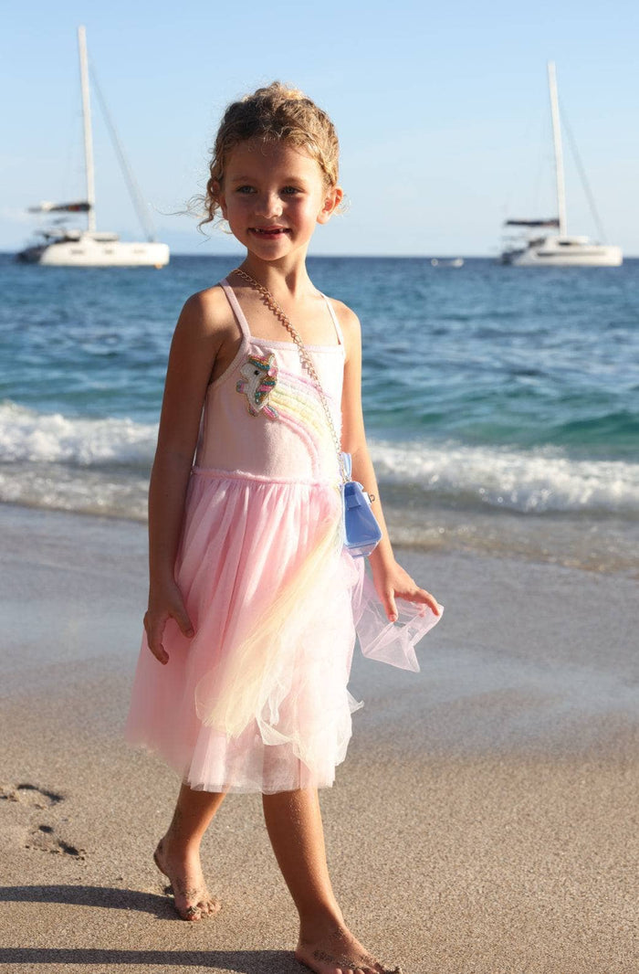 Lola + The Boys Unicorn Rainbow Tulle Dress