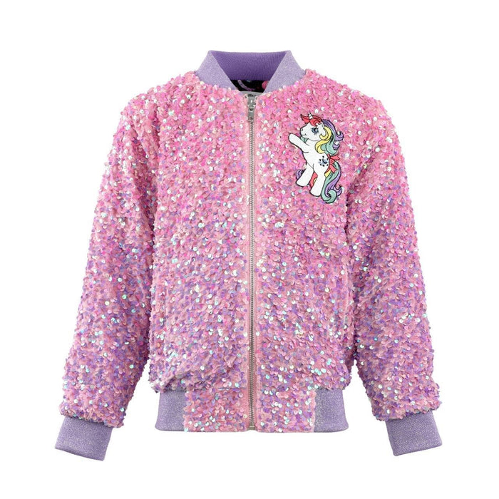 Lola + The Boys Unicorn Super Powers Sequin Bomber